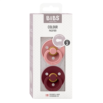 Bibs Sutter Colour runde 2-pak Dusty Pink/Elderberry