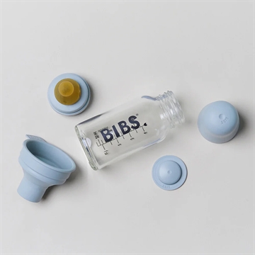 Bibs Sutteflaske Glas - Anti Kulik - 110 ml - Naturgummi - Iron