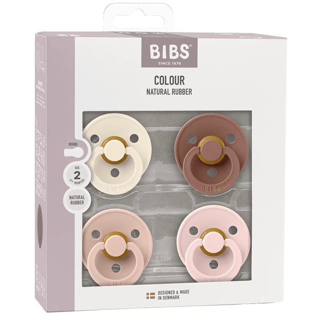 Bibs Sutter - Colour str. 2 - rund - 4-pak - Blush Mix