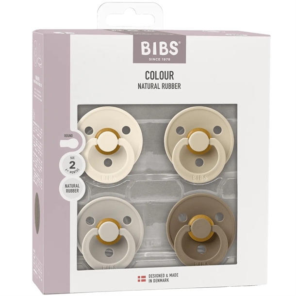 Bibs Sutter - Colour str. 2 - rund - 4-pak - Vanilla Mix