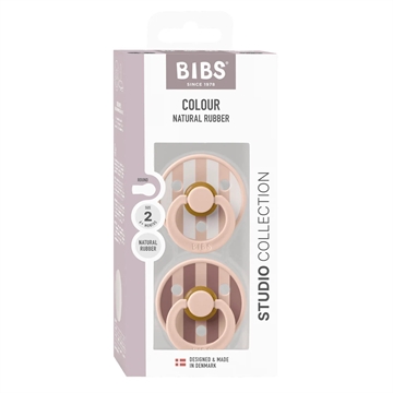 Bibs Sutter - Studio Colour str. 2 - rund - 2-pak - Blush Mix