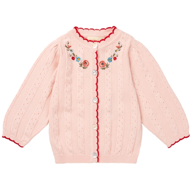 Flöss Cardigan Bella Pink Pointelle