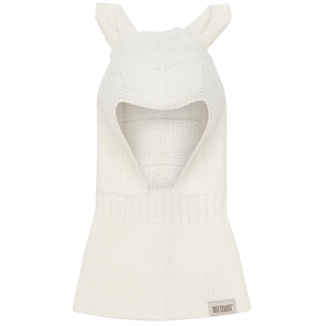 Huttelihut Hue m. ører - Merinould/Cashmere - Off-white