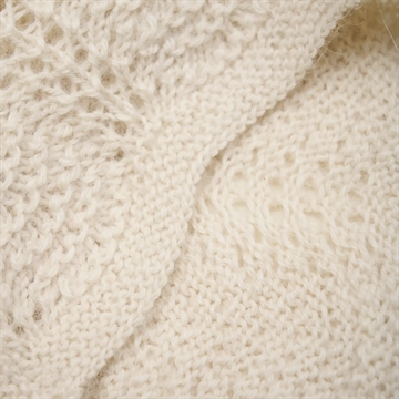 Huttelihut Hue Bonnet Alpaca Uld Strik Off-white