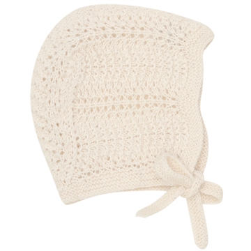 Huttelihut Hue Bonnet Alpaca Uld Strik Off-white