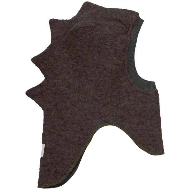 Huttelihut Hue Dino Uld - Dark Brown Melange i brun