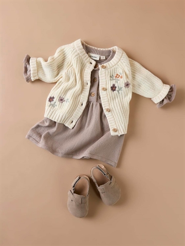 Lil Atelier Cardigan Strik Emlen Birch til baby og de mindste piger