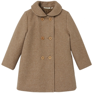 Lil Atelier Jakke Nalina Long Jacket Travertine Melange