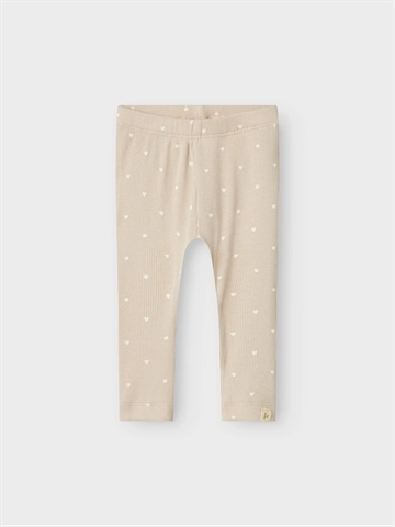 Lil Atelier Leggings - Hjerter - Gago Gray Morn Heart