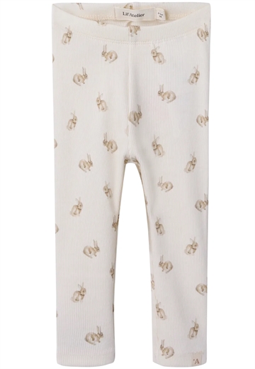 Lil Atelier Leggings - Kaniner - Lavo Turtledove Rabbit