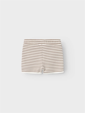 Lil Atelier Shorts Jonas Mocha Meringue Stripes med striber