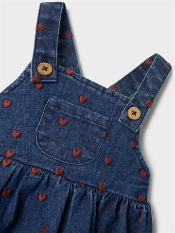 Lil Atelier Spencer - Hjerter - NbfLiva Dark Blue Denim