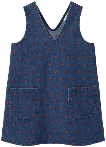 Lil Atelier Spencer - Hjerter - NmfLiva Dark Blue Denim