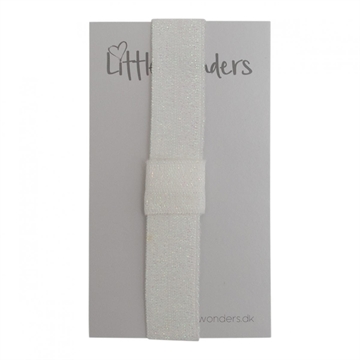 Little Wonders Elastikhårbånd til sløjfer - Olivia - Hvid Glitter