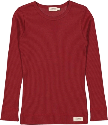 MarMar Bluse Modal Plain Tee Hibiscus Red i rød