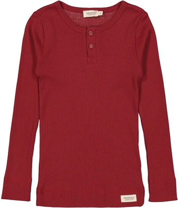 MarMar Bluse Modal m. knapper Hibiscus Red i rød