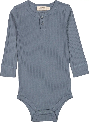 MarMar Body - Modal Broad Rib - Stormy Blue m. knapper