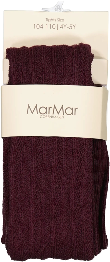 MarMar Strømpebukser Deep Mulberry Pointelle