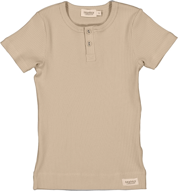 MarMar T-shirt - Kortærmet Modal Tee - Stone Wall i beige