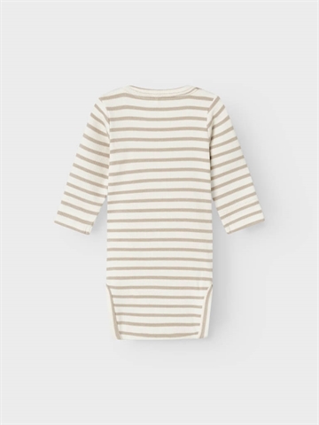 Name It Body Rib Bani Striber Pure Cashmere med beige striber