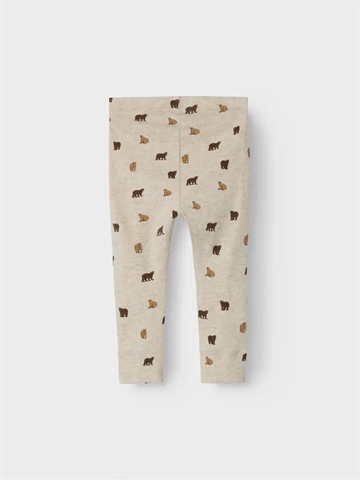 Name It Leggings Dabu Peyote Melange Bear med bjørne