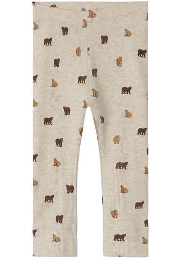 Name It Leggings Dabu Peyote Melange Bear med bjørne