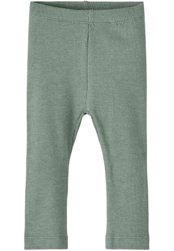 Name It Leggings Kab Lily Pad Melange i støvet grøn