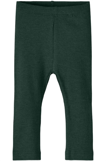 Name It Leggings Kab Pine Grove Melange i mørkegrøn