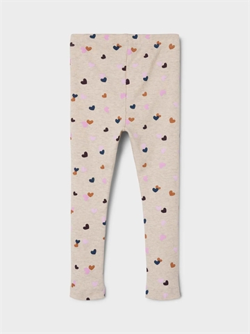 Name It Leggings Lucky - Hjerter - Peyote Melange