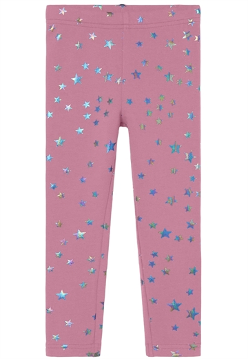 Name It Leggings - NMFROSILIA Light Sweat - Mauve Orchid med stjerner