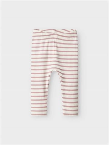 Name It Leggings Rib Bani Deauville Mauve med rosa striber