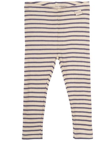 Petit Piao Leggings Striber Dusty violet/dark off white