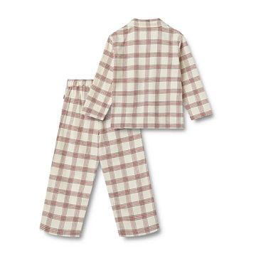 Wheat Pyjamas Madison Eggshell Check med flotte tern