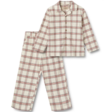 Wheat Pyjamas Madison Eggshell Check med flotte tern